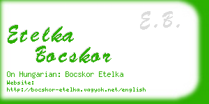 etelka bocskor business card